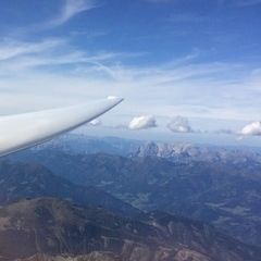 Flugwegposition um 13:09:37: Aufgenommen in der Nähe von Gemeinde Gaal, Österreich in 3316 Meter